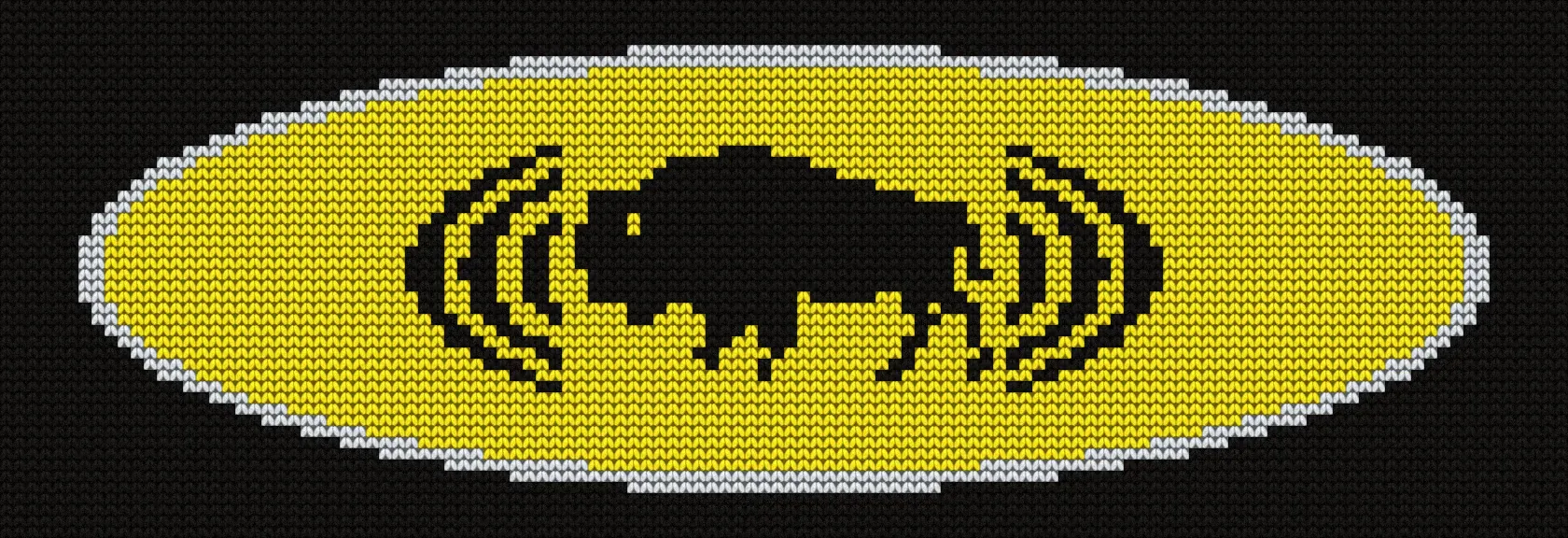 The STMPD bison badge, knitted